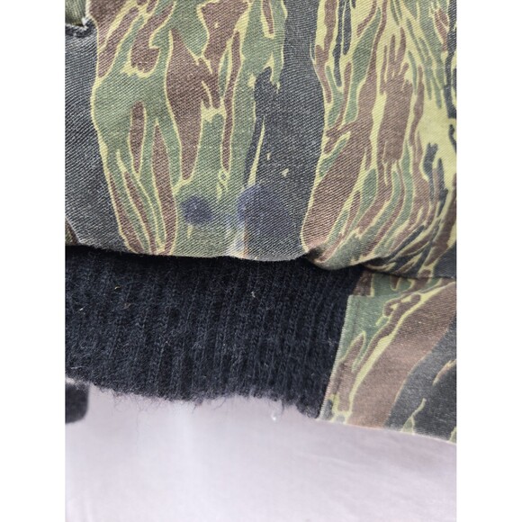 VTG Bass Pro Shops Outdoors Vertical Tiger Stripe Camo Hunting Coat Jacket Large - Picture 8 of 12